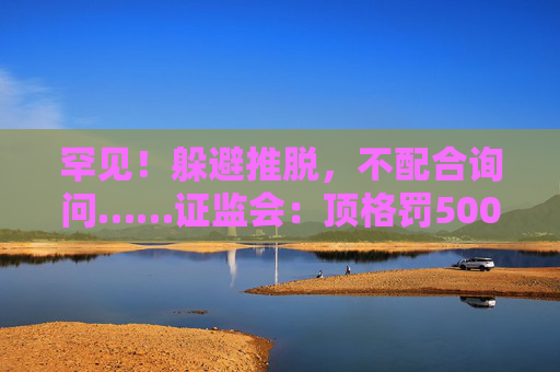 罕见！躲避推脱，不配合询问……证监会：顶格罚500万！
