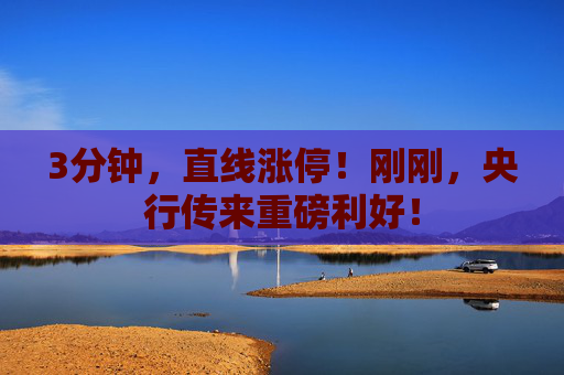 3分钟，直线涨停！刚刚，央行传来重磅利好！