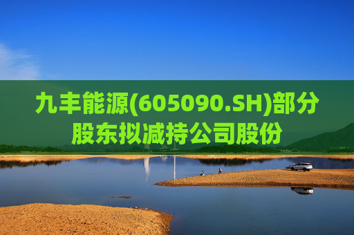 九丰能源(605090.SH)部分股东拟减持公司股份