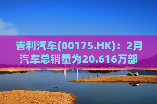 吉利汽车(00175.HK)：2月汽车总销量为20.616万部