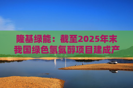 隆基绿能：截至2025年末我国绿色氢氨醇项目建成产能约29万吨/年
