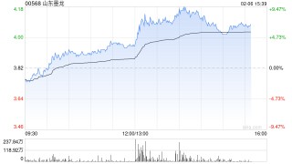 山东墨龙AH股午后齐升 H股一度涨超9%