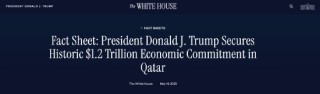 特朗普声称在卡塔尔获得1.2万亿美元经济承诺
