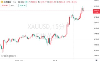 金价冲破5200！1月已涨880美元，BMO：世界变了，2027或见8650美元