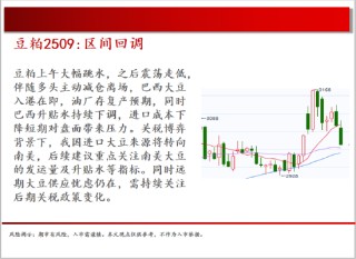 中天期货:螺纹震荡下行 豆粕区间回调