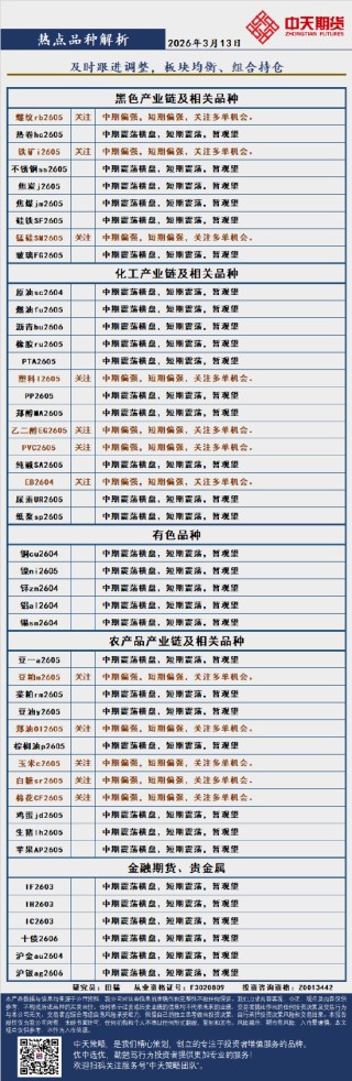 中天策略:3月13日市场分析