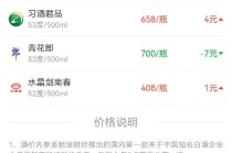 酒价内参11月17日价格发布，水晶剑南春小幅上涨1元