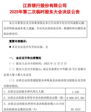 江苏银行：不再设立监事会