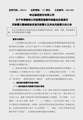 *ST聆达：申请撤销公司股票因重整而被叠加实施退市风险警示