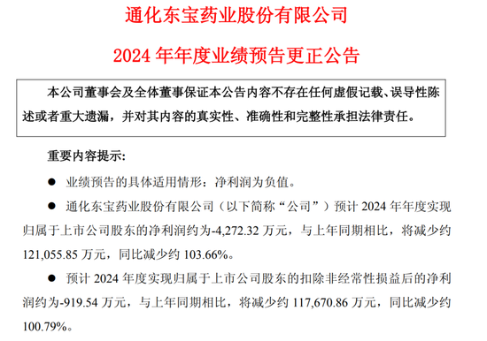 百亿市值通化东宝,业绩大“变脸”  第1张 百亿市值通化东宝,业绩大“变脸”  第1张