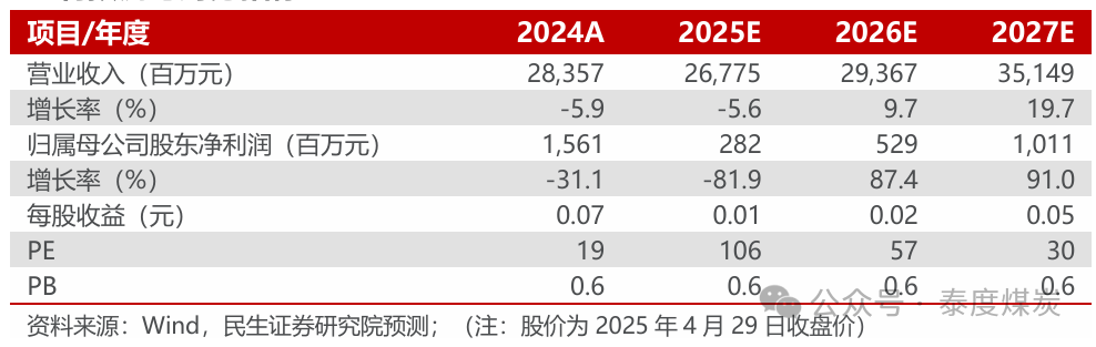 【民生能源】永泰能源2024年年报与2025年一季报点评:电力业务稳健运行,继续回购回报投资者  第1张 【民生能源】永泰能源2024年年报与2025年一季报点评:电力业务稳健运行,继续回购回报投资者  第1张