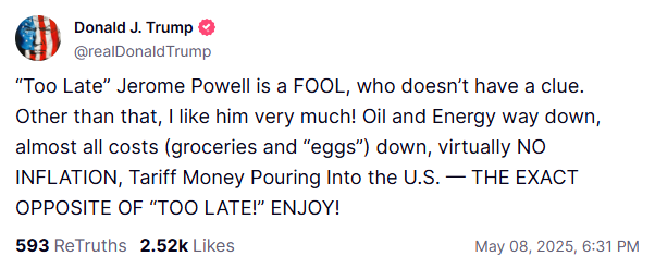 辱骂如期而至!特朗普再嘲鲍威尔:是个“傻瓜”!  第1张 辱骂如期而至!特朗普再嘲鲍威尔:是个“傻瓜”!  第1张