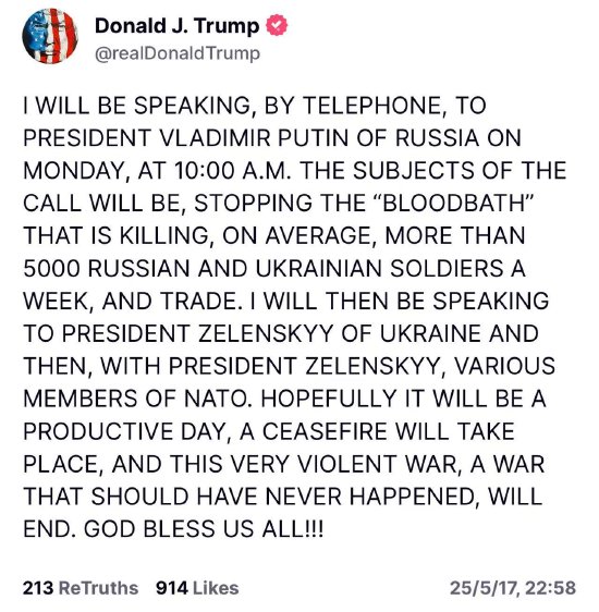 特朗普:将于周一上午10点与普京通话  第2张 特朗普:将于周一上午10点与普京通话  第2张