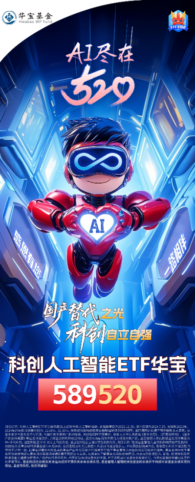 喜迎520，A+H集体收涨！尾号520的科创人工智能ETF华宝拉升1%！小米芯片引爆，阿里影业猛涨29%领跑  第3张