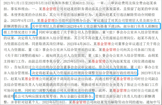 益民基金违约解聘任职超11年人力总经理,被判赔偿百万  第2张 益民基金违约解聘任职超11年人力总经理,被判赔偿百万  第2张