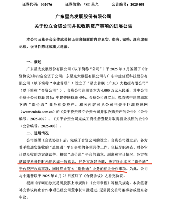 002076，跨界收购终止  第1张