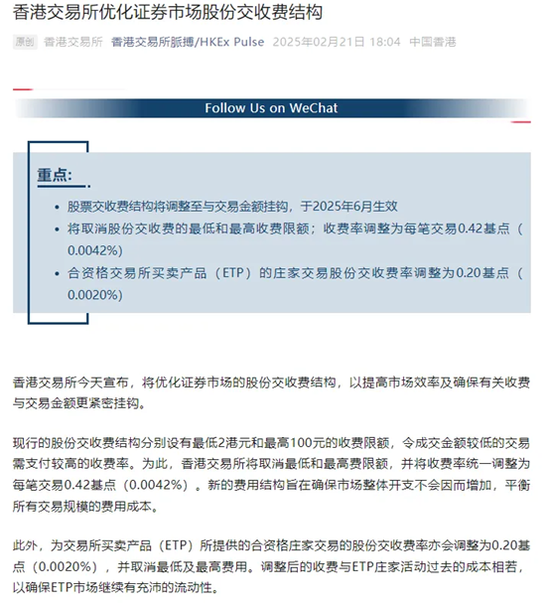 打破上下限！港交所交收费新规即将生效  第1张