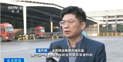 央视报道：纸价涨幅已超25% 下游企业积极应对成本压力  第2张