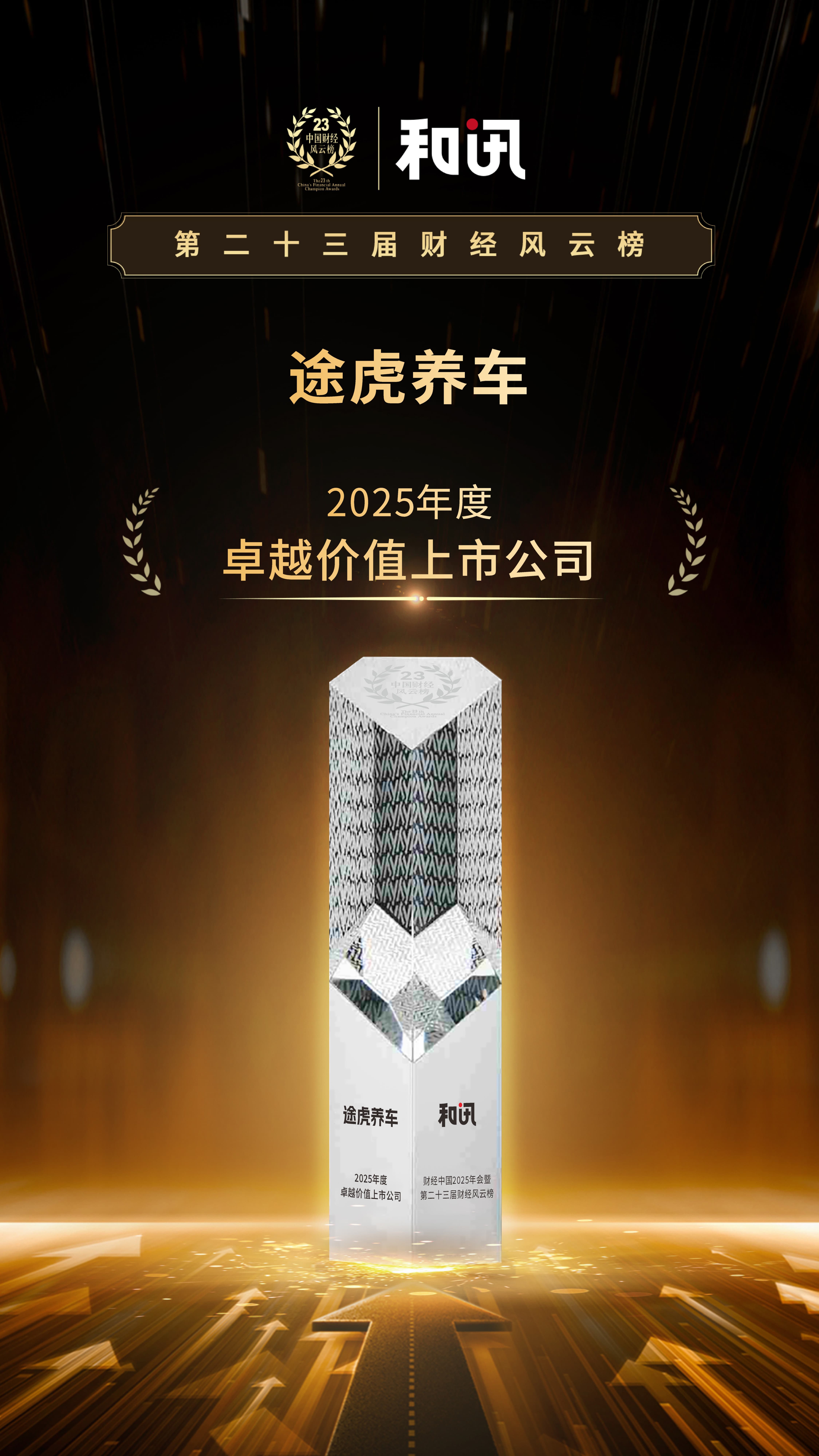 实现与中国经济升级共生共荣 途虎养车荣获2025年度卓越价值上市公司 | 和讯第23届风云榜  第1张