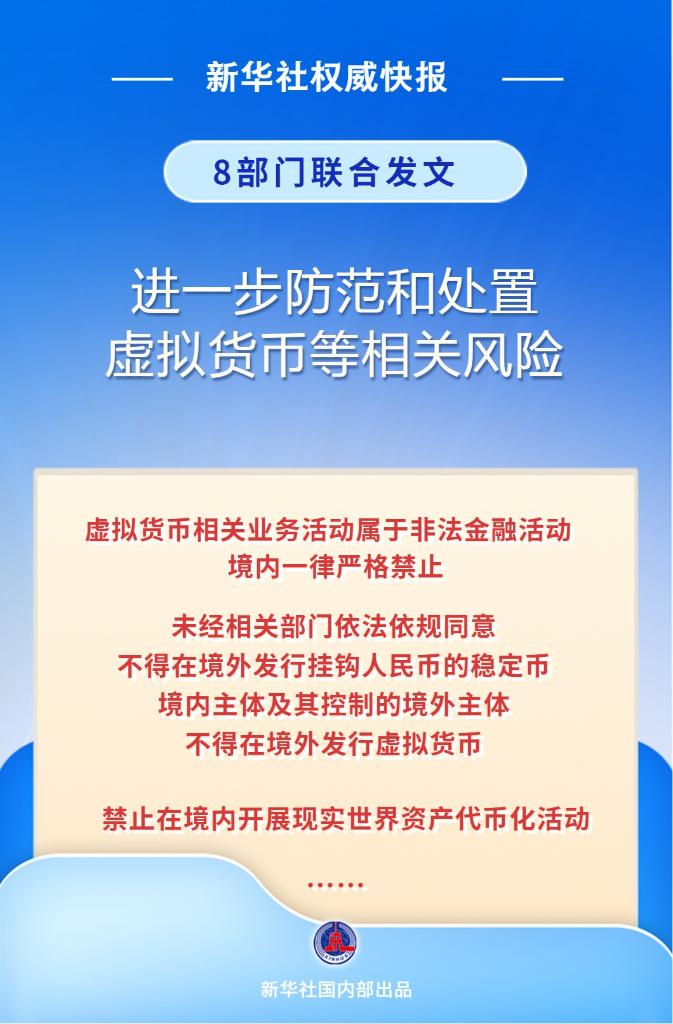 严格禁止！8部门联合发文进一步防范和处置虚拟货币等相关风险  第1张
